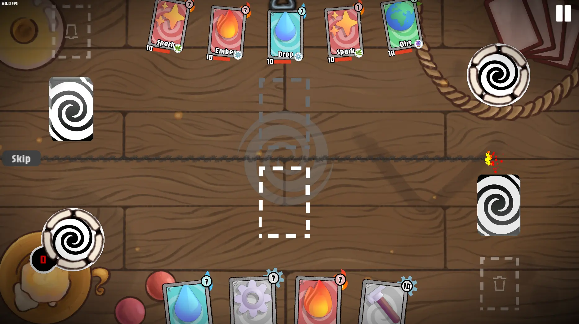 PvP card battle gameplay