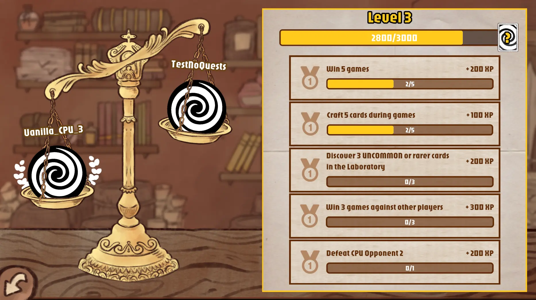 Quest and progression system